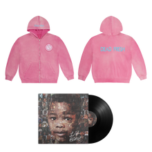 Load image into Gallery viewer, DEAD FRESH ZIP HOODIE (PINK) + SIGNED VINYL